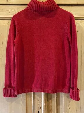 LL Bean Women’s Turtleneck Red Sweater Size M